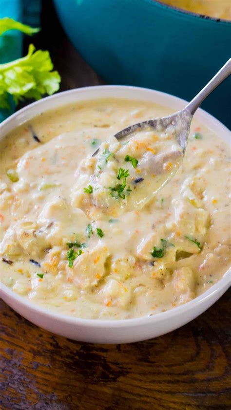 Panera chicken and wild rice soup is creamy and so flavorful! Panera Bread Chicken Wild Rice Soup - Copycat - Sweet and ...