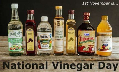 National Vinegar Day November 1 2022 History Significance