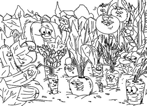 vegetables garden coloring pages color luna