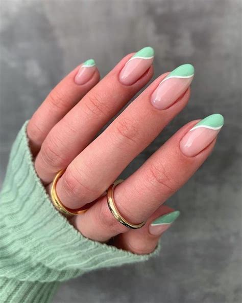 Nails Aesthetic Green Manicura de uñas Manicura para uñas cortas