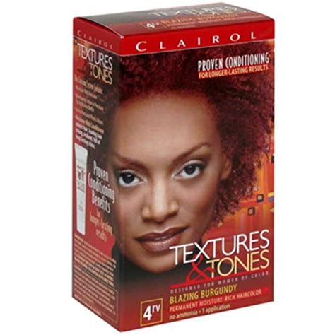 Clairol Textures And Tones Hair Color 4rv Blazing Burgundy Kit Pack