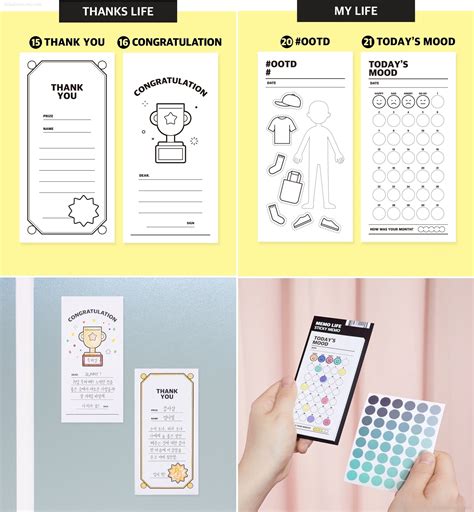 Sticky Notes 24 Types Daily Checklist Colorful Notepads Etsy