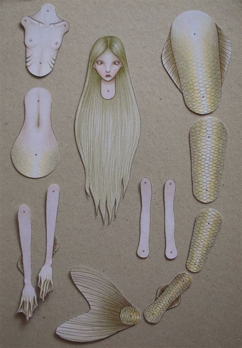 Make Your Own Mermaid Colouring Sheet Paper Doll Etsy Paper Doll