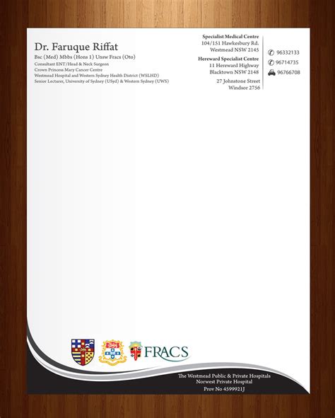 Doctor Letterhead This Printable Doctor Letterhead Features The