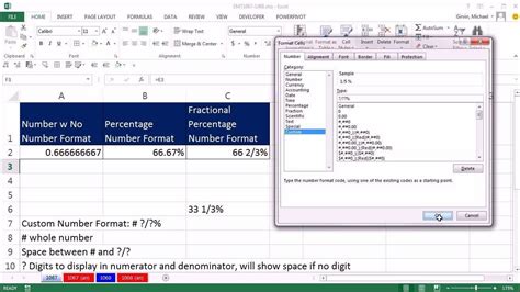 Excel Magic Trick 1067 Displaying Fractional Percent In Excel Like 33