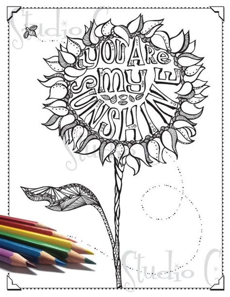 Print out the free you are my sunshine free coloring prints to enjoy with your kids. You Are My Sunshine color page | You are my sunshine, My ...