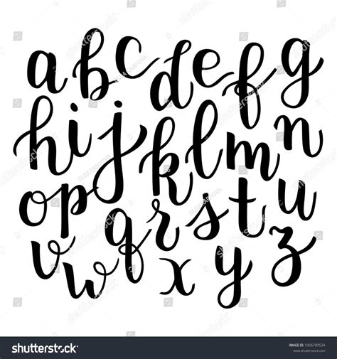 Black And White Modern Bounce Calligraphy Lettering Alphabet Design