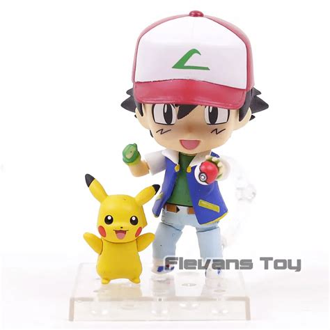 Nendoroid 800 Ash Satoshi And Pikachu Pvc Action Figure Collectible Model Toy Doll In Action And Toy