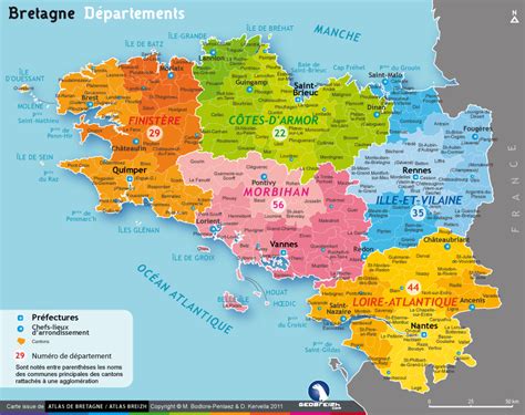 Les Régions De France Carte De La Bretagne