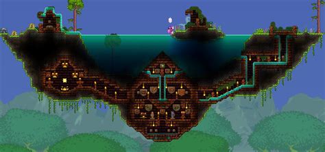 First Build Post Sunken Temple On A Floating Island Rterraria