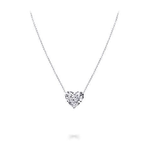 Heart Shaped Necklace Heart Necklace Diamond Fine Diamond Jewelry
