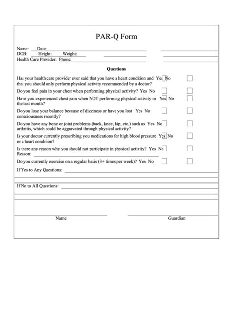 Par Q Patient Form Printable Pdf Download