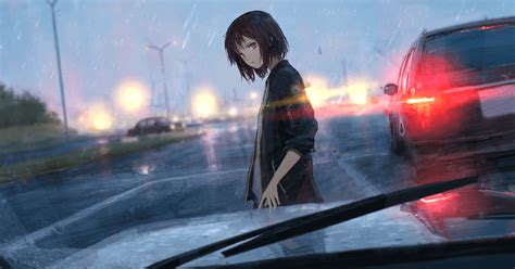 Rainy Car ー しおん Wallpaper Engine Anime