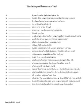 Soil formation worksheet soil is a mixture of weathered rock & organic matter that usually covers bedrock (solid rock that underlies all soil). 29 Weathering And Soil Formation Worksheet Answers ...