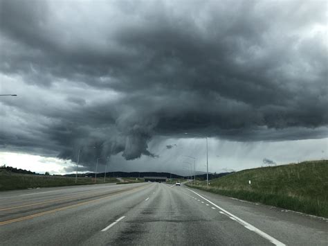 Crazy Storm Clouds While Driving In Kalispell Mt Country Roads
