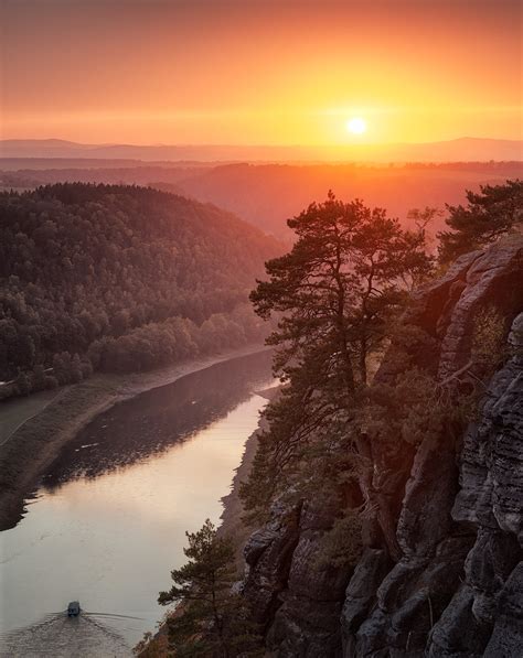 Sunset At Saxon Switzerland National Park Click Here To Flickr