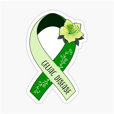 Celiac Disease Awareness Celiac Disease Ribbon Sticker For Sale By