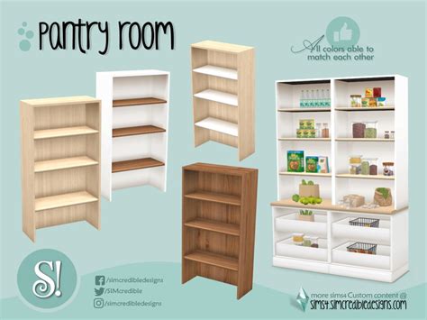 The Sims Resource Naturalis Pantry Wall Shelves