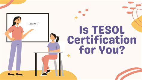 is tesol certification for you all esl
