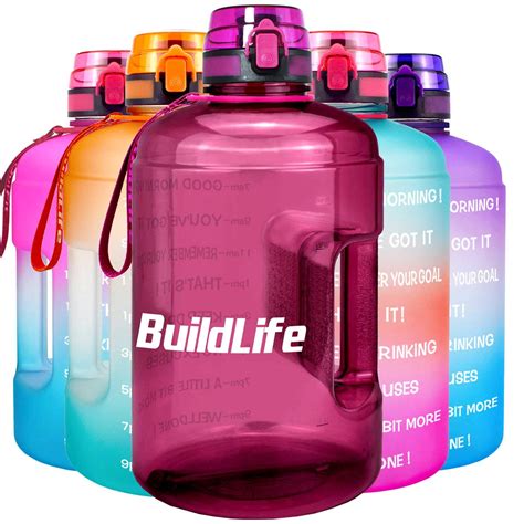 Buy Buildlife Gallon Motivational Water Bottle Wide Mouth With Time