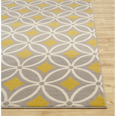 World Rug Gallery Newport Gray Yellow Area Rug And Reviews