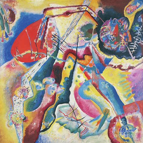 Painting With Red Spot 1914 By Wassily Kandinsky Painting By Wassily