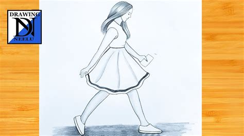 How To Draw A Girl Walking Step By Step Pencil Sketch For Beginner