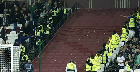 West Ham And Chelsea Fans Clash At London Stadium In Efl Cup Tie Daily Mail Online