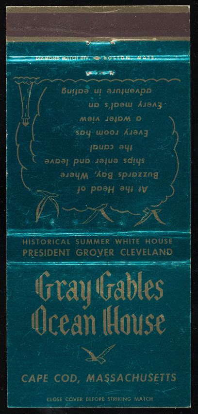 Gray Gables Ocean House Matchbook Cover Historic New England