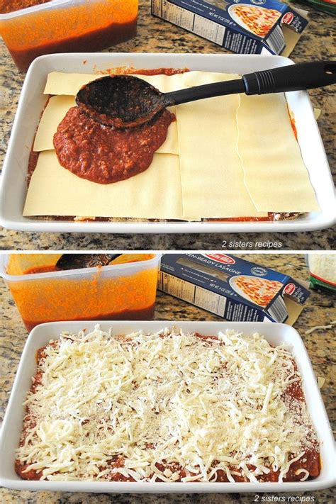 How To Make Lasagna With No Boil Noodles 4 Easy Steps 2 Sisters Recipes By Anna And Liz