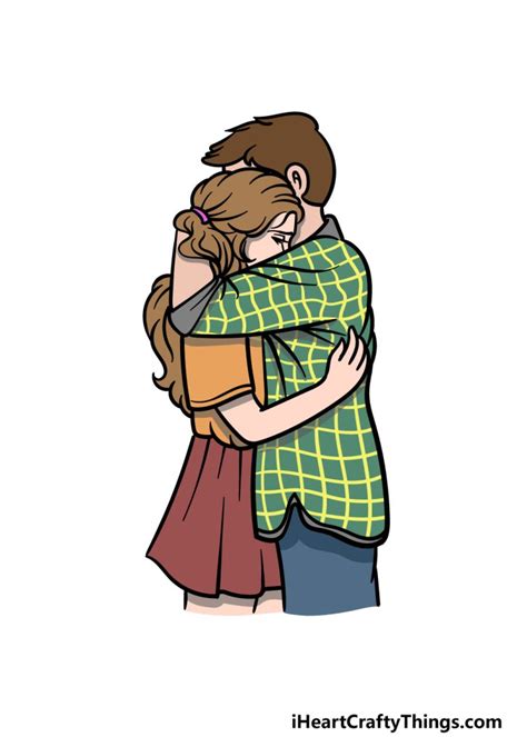 People Hugging Drawing How To Draw People Hugging Step By Step