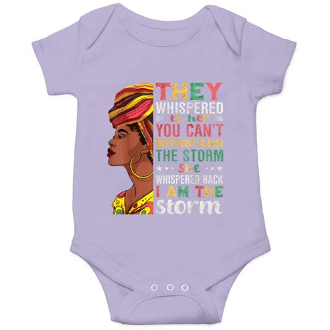 Black History Month African Woman Afro I Am The Storm Onesies Sold By