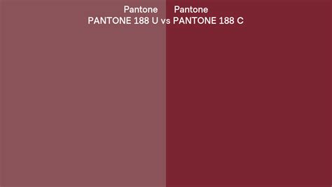 Pantone 188 U Vs Pantone 188 C Side By Side Comparison