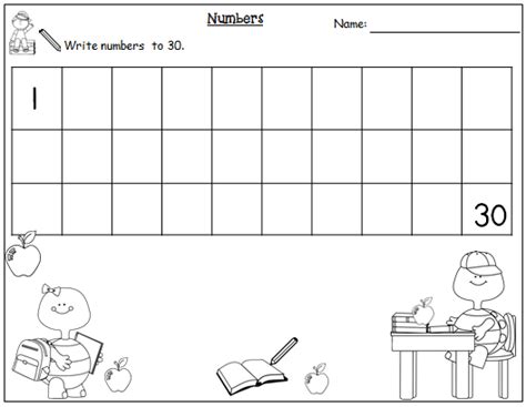 Writing and Tracing Numbers 1-30 - Made By Teachers