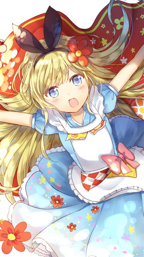 Anime Alice In Wonderland Aqua Eyes Long Hair Blonde Alice Alice In Wonderland Dress