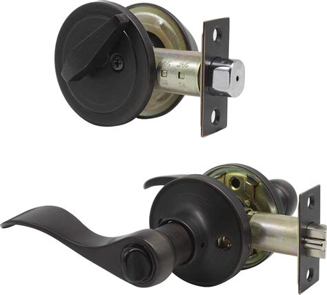 Exterior Door Lock Set With Single Cylinder Deadbolt Reversible For
