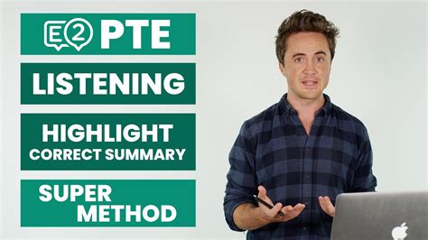 PTE Listening Highlight Correct Summary SUPER METHOD YouTube
