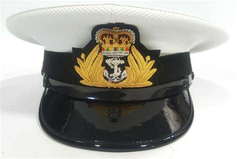 Royal Navy Officer Cap Naval Peaked Cap R N Cap Bullion Etsy Uk