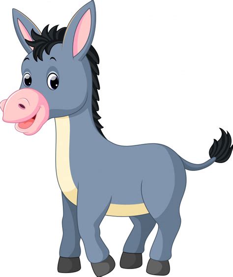 Cartoon Donkey Vector Premium Download