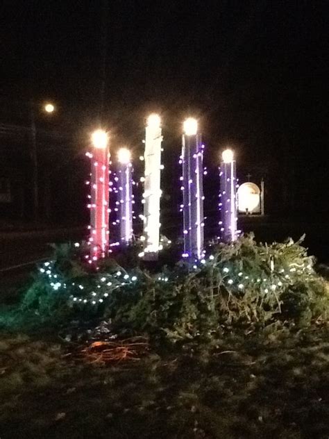 This 7 Foot High Outdoor Advent Wreath Was Built On The