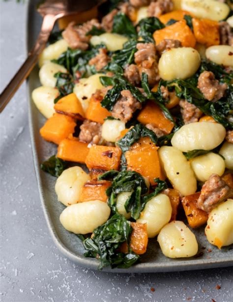 Danish Creamery Buttery Gnocchi With Sausage Kale And Butternut Squash