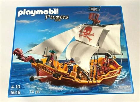 Playmobil Red Serpent Pirate Ship Set 5618 New Sealed For Sale Online