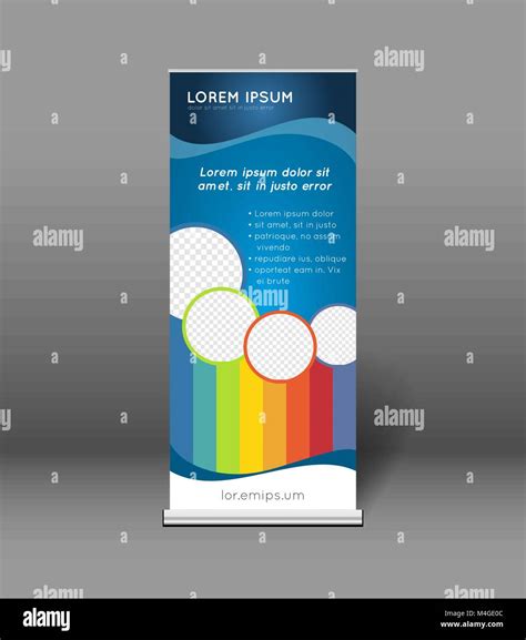 Colorful Roll Up Banner Template Stock Vector Image And Art Alamy