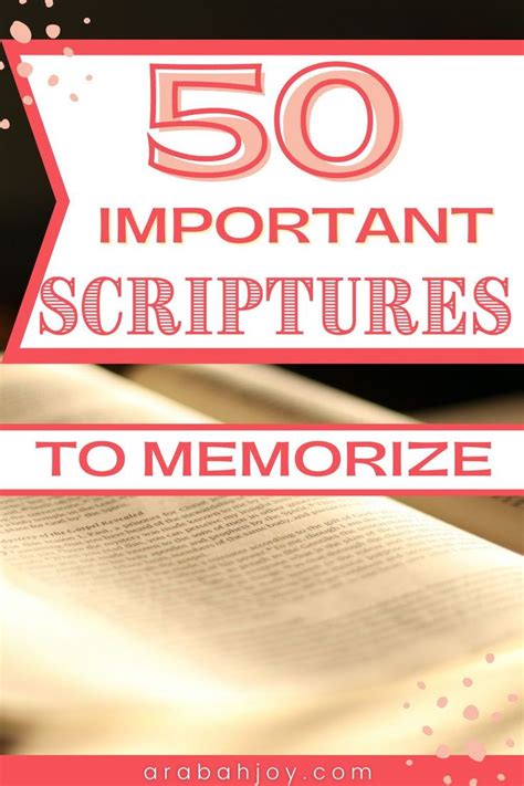 50 Important Scriptures Memory Verses List With Printable In 2022