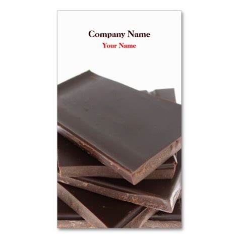 Chocolate Business Card Zazzle Business Cards Business Card Design