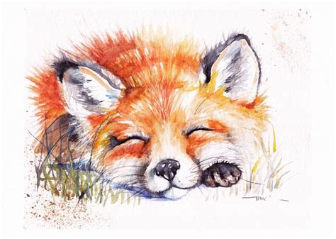 Print Of Original Watercolour Painting By Be Coventryrealism Sleeping