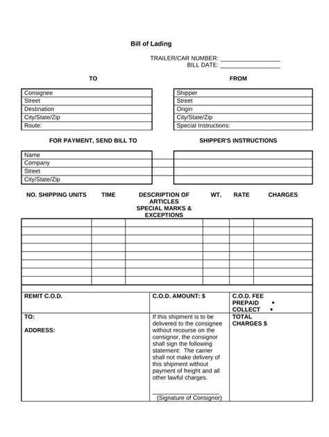 Bill Of Lading Pdf Fill Out And Sign Online Dochub
