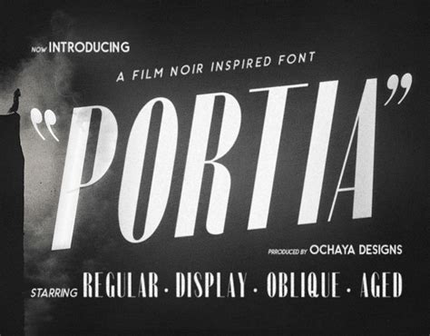 Portia Free Film Noir Inspired Font On Behance