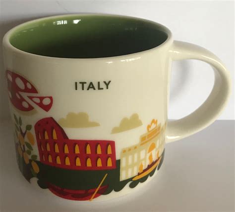 Starbucks You Are Here Collection Italy Ceramic Coffee Mug New With Bo