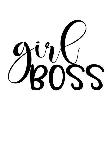 The Word Girl Boss Written In Black Ink